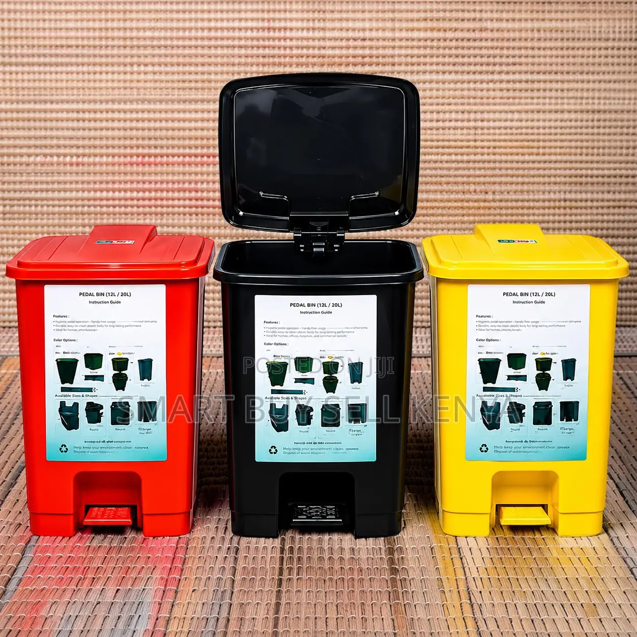 Long Lasting Clean Surface 30l Hard Plastic Step Pedal Waste Bin