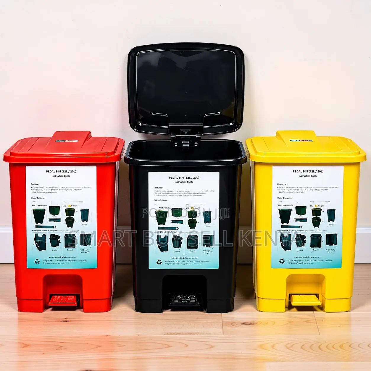Neat Appearance Strong Material 30l Hard Plastic Step Pedal Waste Bin