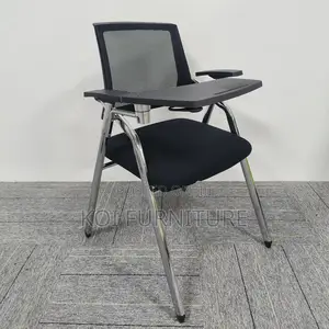 Office Chair : Black Foldable Training Office Chairs With Writing Pads