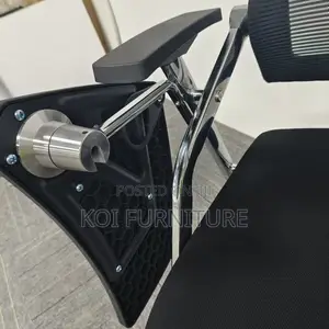 Office Chair : Black Foldable Training Office Chairs With Writing Pads