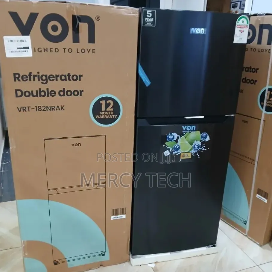 Von VRT-182nrak 182l Double Door No Frost Refrigerator