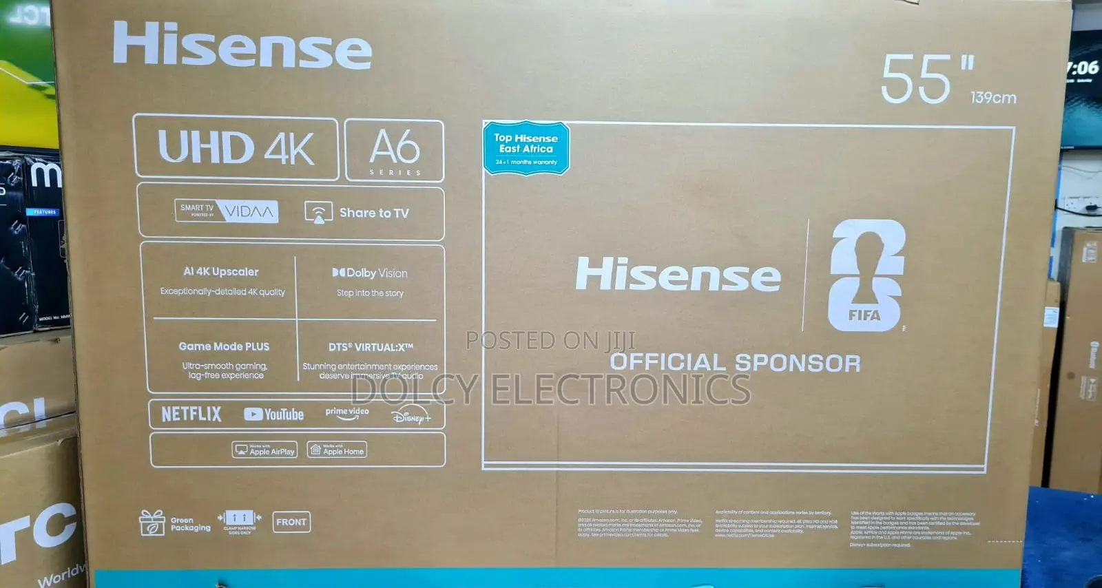 Hisense 55"A6 Vidaa Uhd Tv