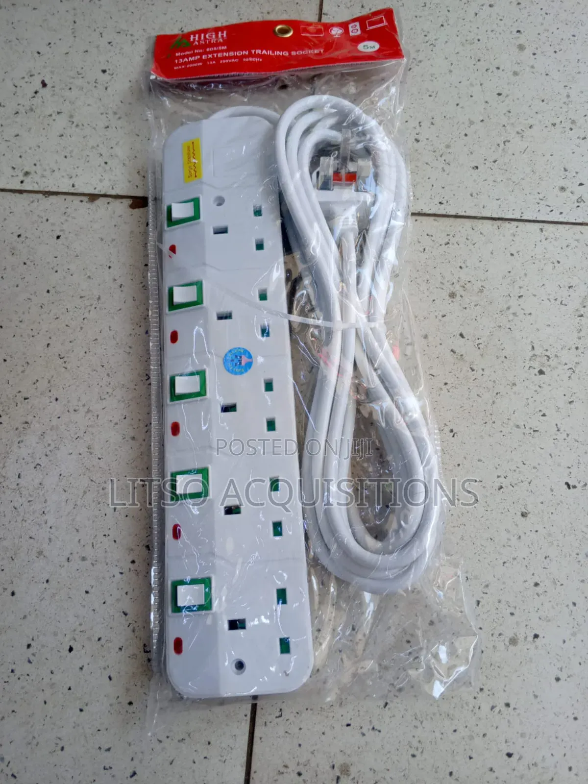 5-way Surge-protected Extension Socket