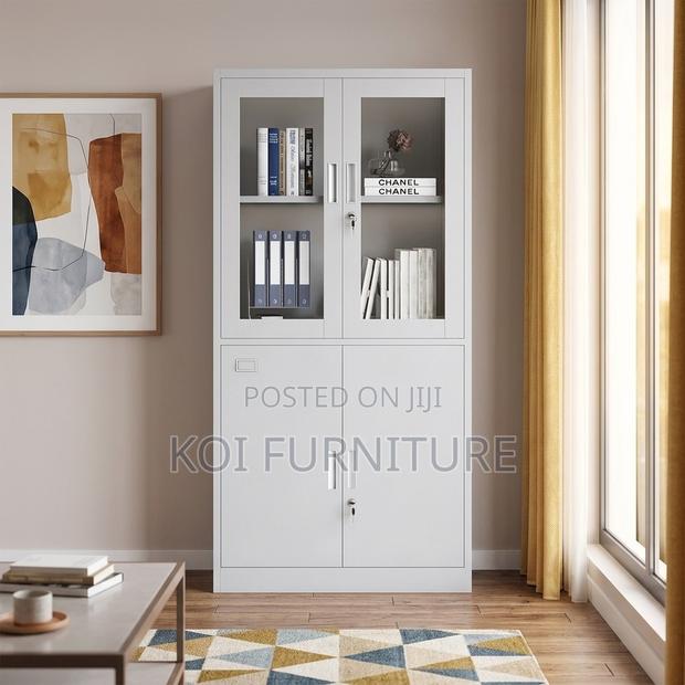 Office Cabinet : G12 White Metallic Office Filing Cabinet
