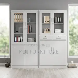 Office Cabinet : G12 White Metallic Office Filing Cabinet