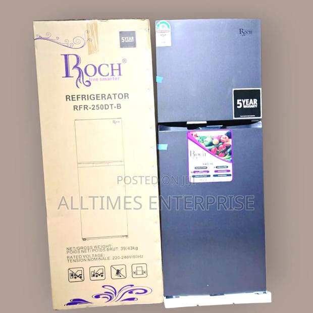 197 Litres Roch RFR-250-Dt-B Double Door No Frost Refrigerator
