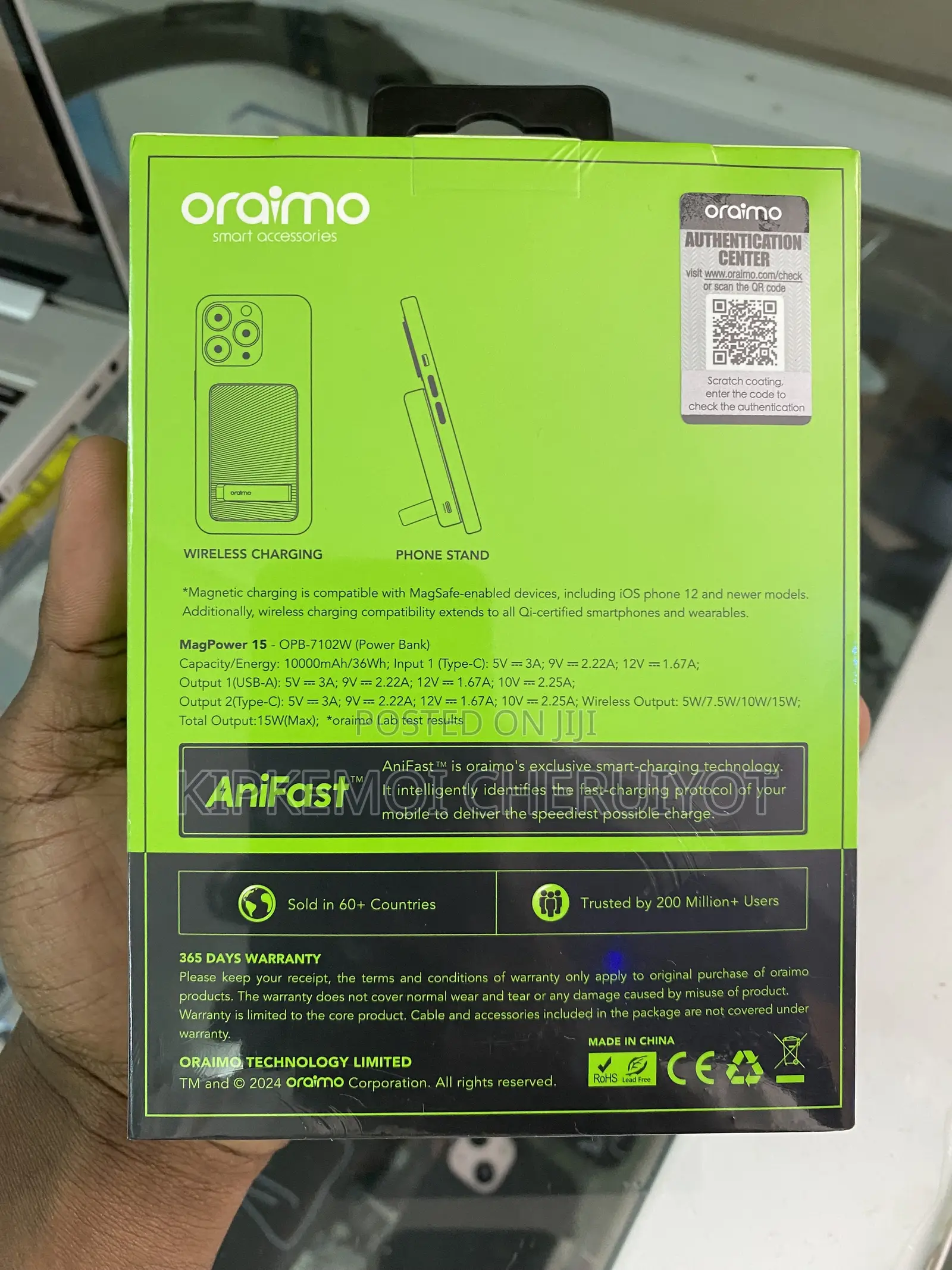 Oraimo Mag Power 15 Wireless Powerbank