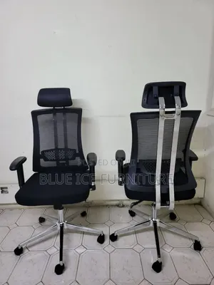 Office Orthopaedic Swivel Chair With Back Metallic Support