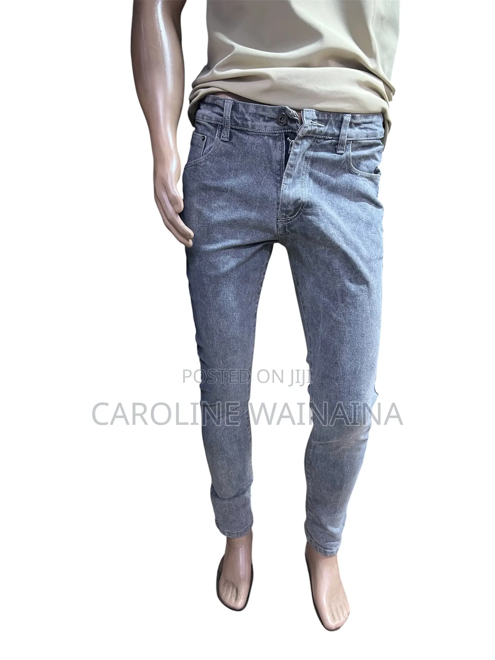 Light Grey Hard Jeans for Men