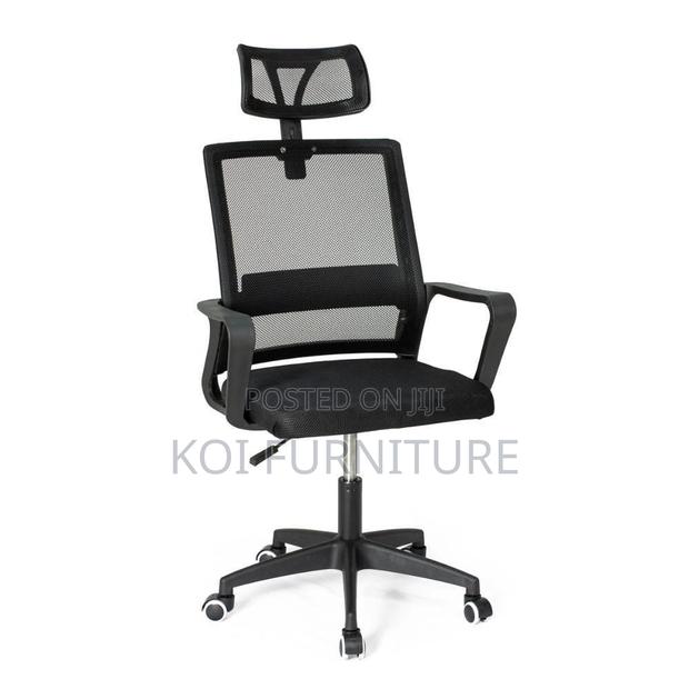 Office Chair : Modern Black Ergonomic Mesh Office Chair - thumbnail 5