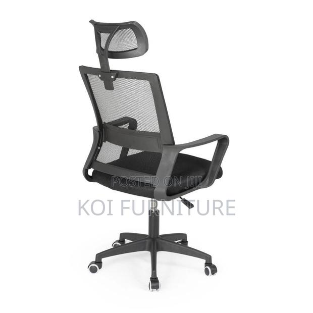 Office Chair : Modern Black Ergonomic Mesh Office Chair - thumbnail 6