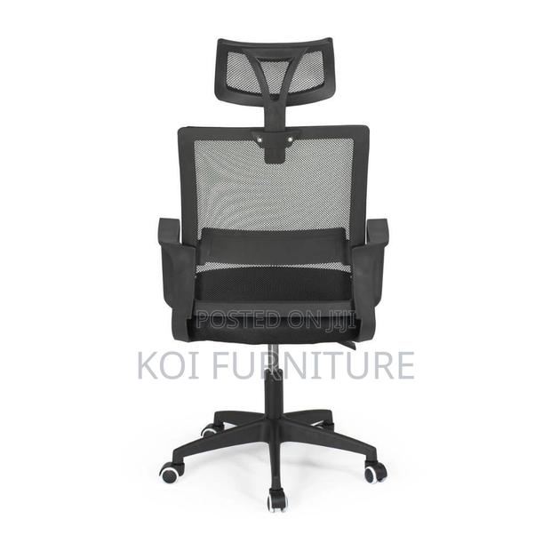 Office Chair : Modern Black Ergonomic Mesh Office Chair - thumbnail 7
