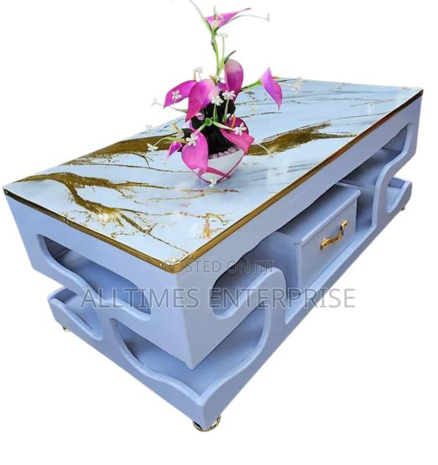 Hite Coffee Table With Marble Topping Designed for Luxury - main view