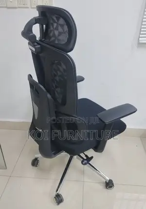 Office Chair : Black High-Back Ergonomic Office Chair
