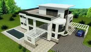 4 Bedroom Mansion House Plan