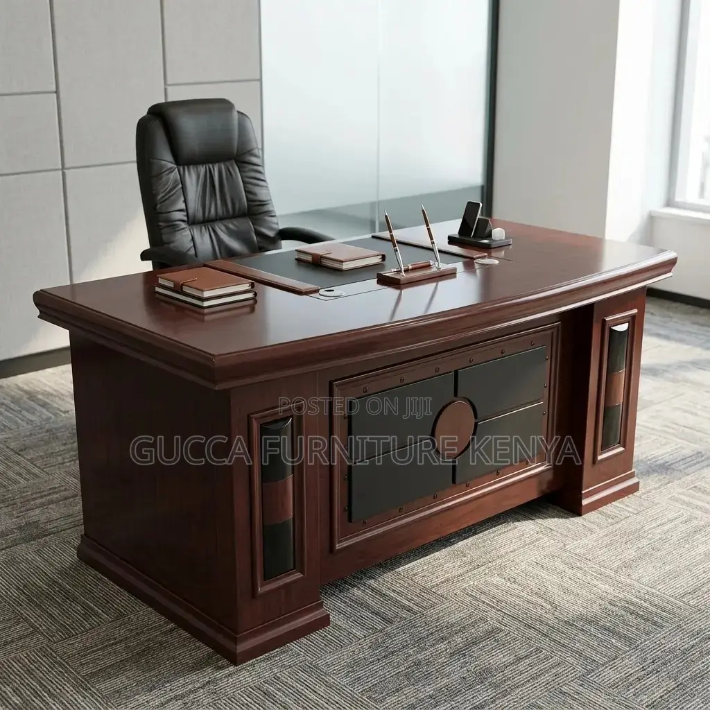 1800mm Executive Mahogany Boss L-Desk