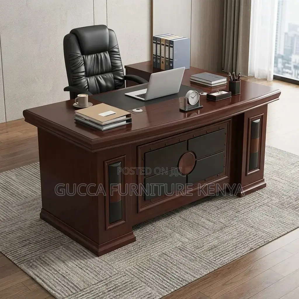 1800mm Executive Mahogany Boss L-Desk