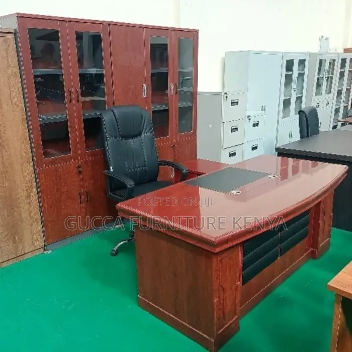 1800mm Executive Mahogany Boss L-Desk