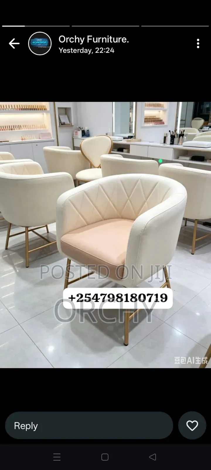Standard Manicure Seats/ Restaurant Seats