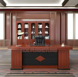 Office Desk; Deeq4 1.8 Meters Mahogany Executive Office Desks