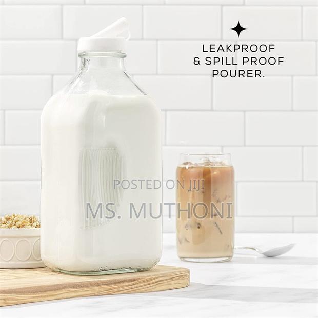 1 Pc 2l Multi-Purpose Glass Bottle With Airtight Lid* - thumbnail 3