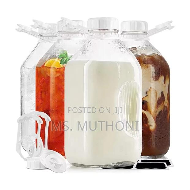 1 Pc 2l Multi-Purpose Glass Bottle With Airtight Lid* - thumbnail 5