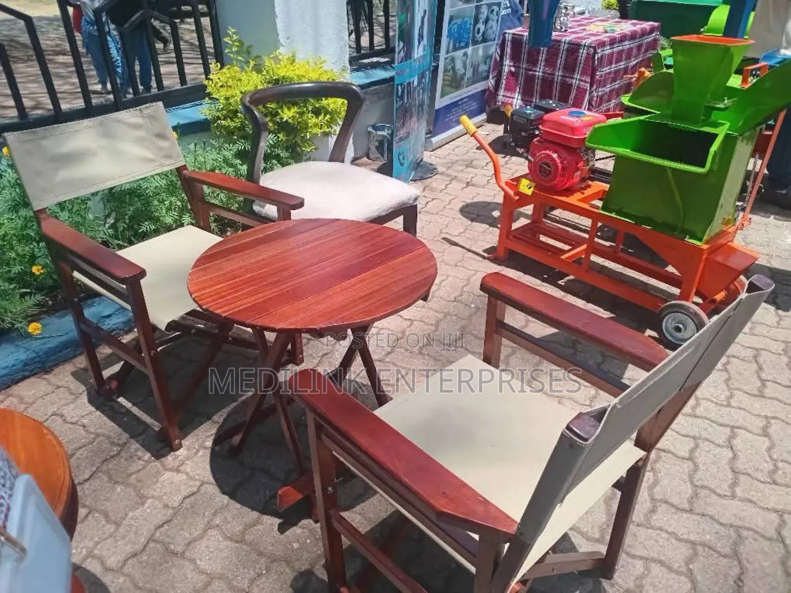 Two Seater Balcony Suite Foldable Chairs Outdoor Set