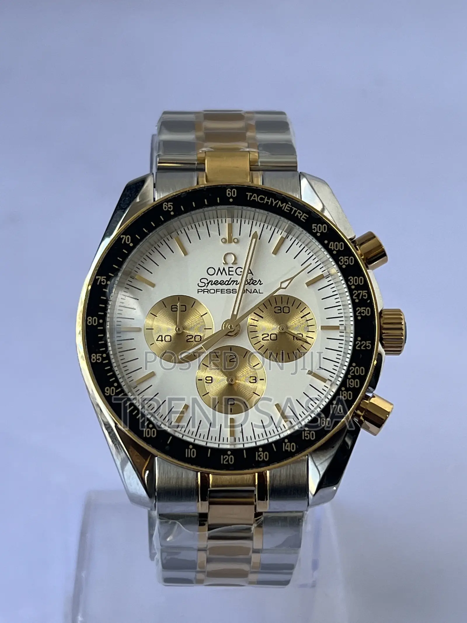 Omega Speedmaster Two Tone Yellow Gold Stainless Steel Watch