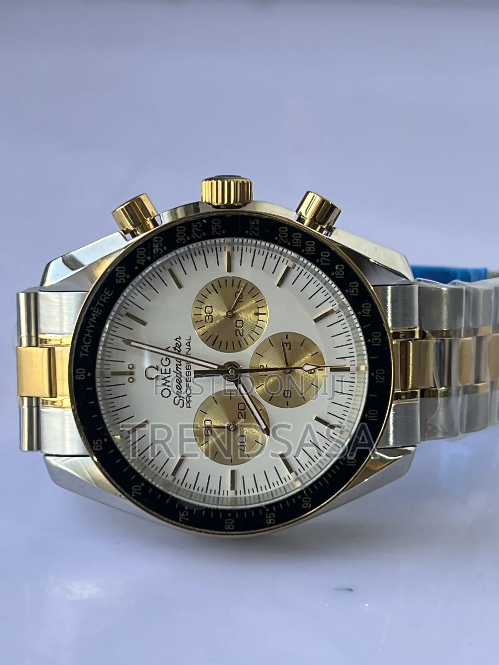Omega Speedmaster Two Tone Yellow Gold Stainless Steel Watch
