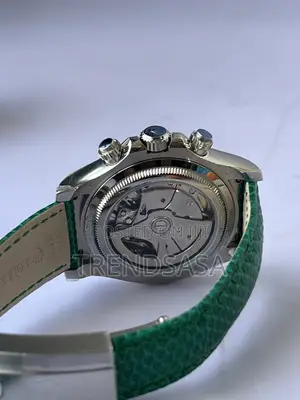 Rolex Daytona Green Dial Emerald Bezel Lizard Pattern Green Leather