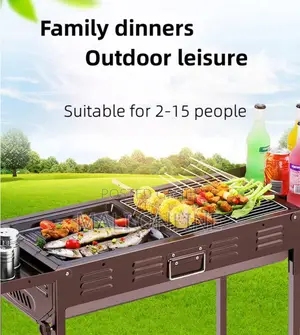Large Charcoal Bbq Grill Foldable Portable Stainless Steel Barbecue