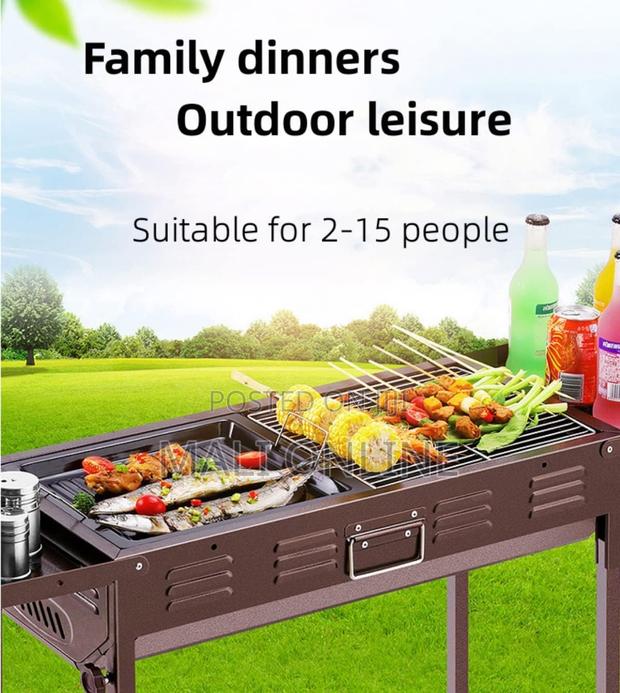 Large Charcoal Bbq Grill Foldable Portable Stainless Steel Barbecue