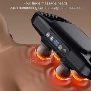 4 Head Massage Gun Deep Tissue Massager 20 Intensities 6 Modes Recharg