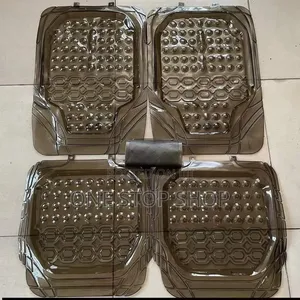 Clear Black Mats 5pc Bubble/Textured Pattern 4antislip Functionality