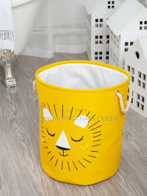 Kids' Toys Storage Basket Canvas Thicken Laundry Basket Large