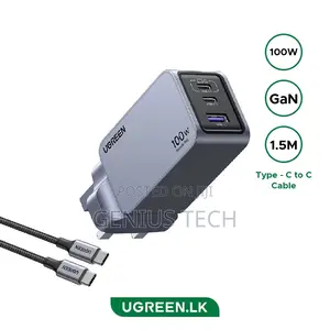 Ugreen Nexode Pro 100w 3-port Gan Fast Charger – Uk Plug Grey