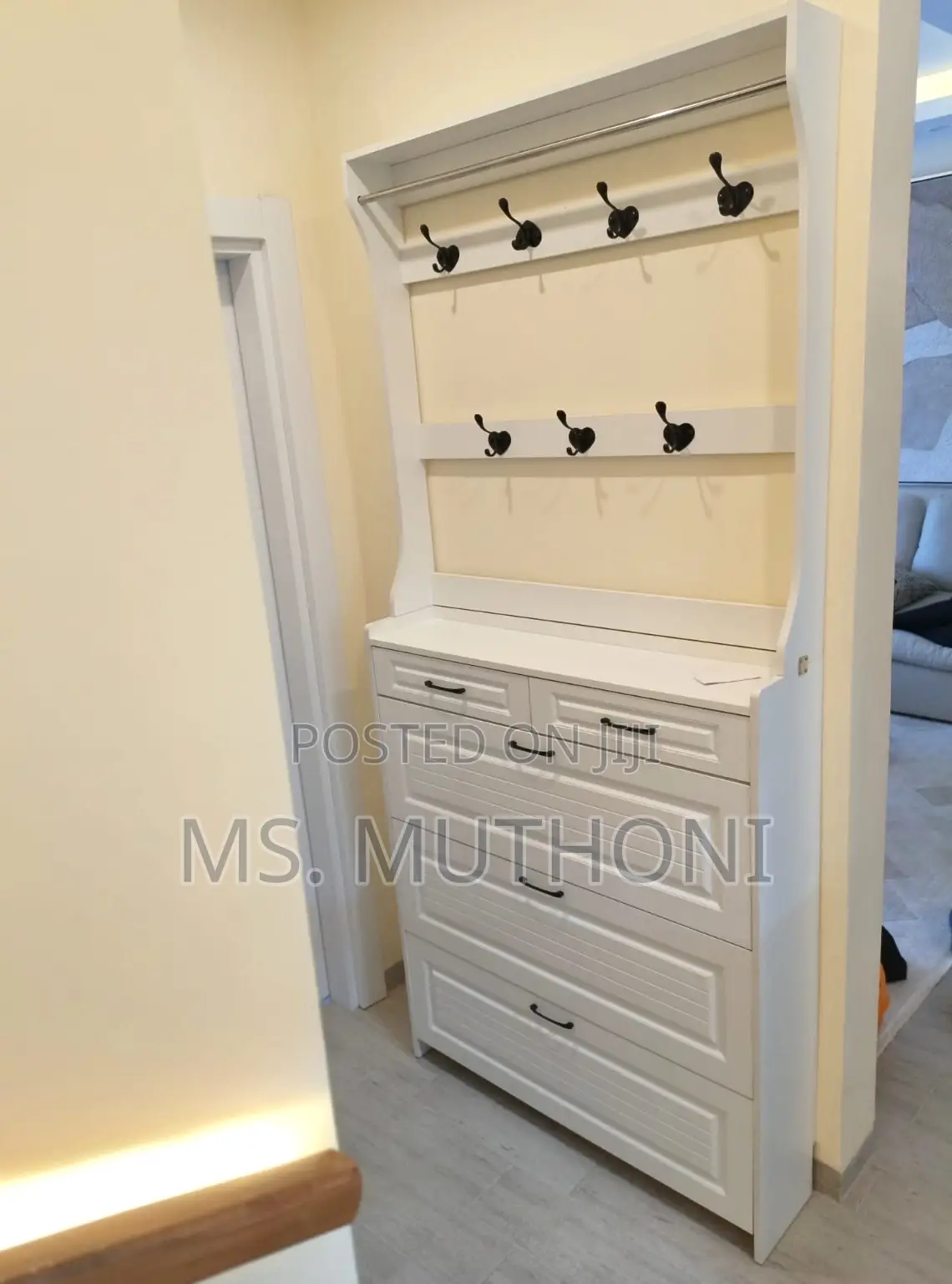 Diy Slim Hallway Shoe Cabinet With a Coats Rack