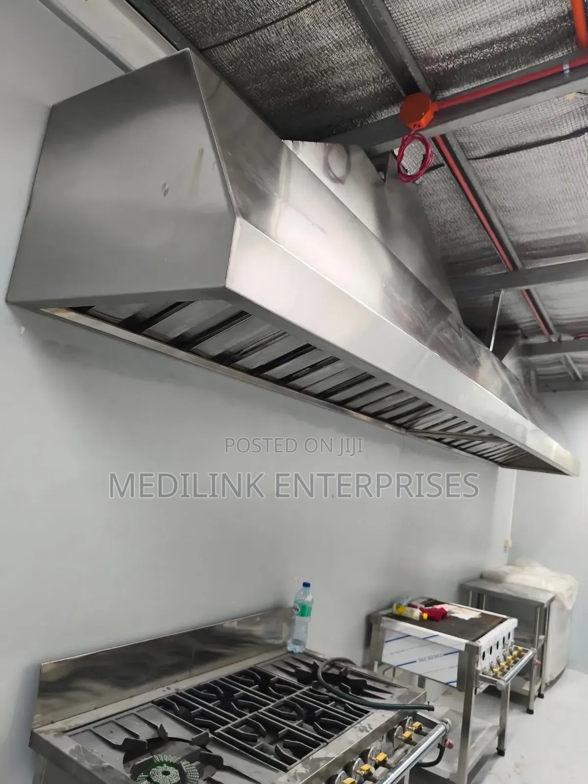 Galley Wall Ss 304 Stainless Kitchen Hood Set Up
