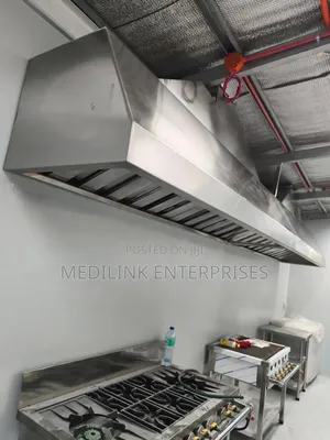 Galley Wall Ss 304 Stainless Kitchen Hood Set Up