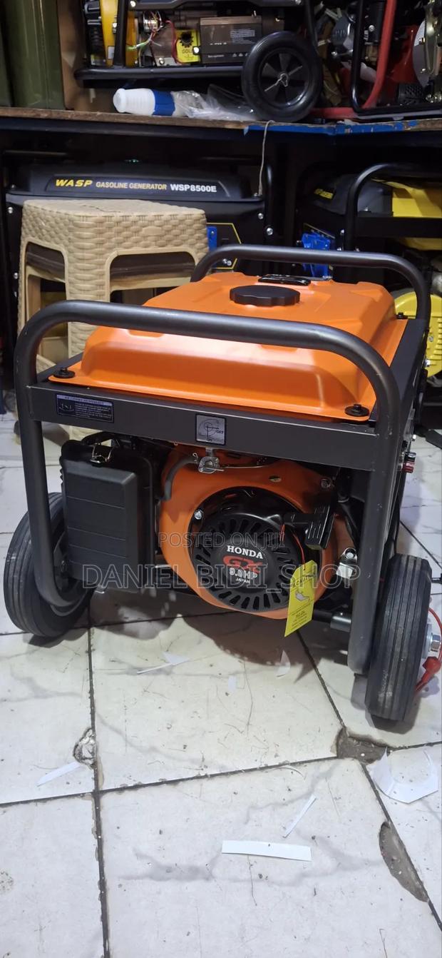 Honda 7.5kva Petrol Generator With Wheels and Keystart - thumbnail 2