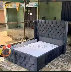 Black Unique Bed Queen Size