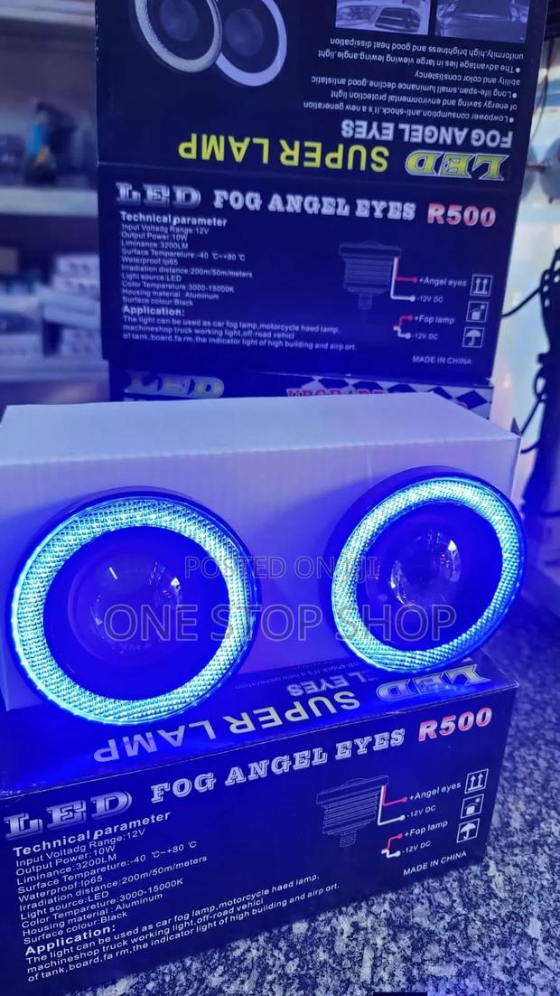 Blue 3.5" Fog Angel Light Function as Both High Visibility DRL - main view
