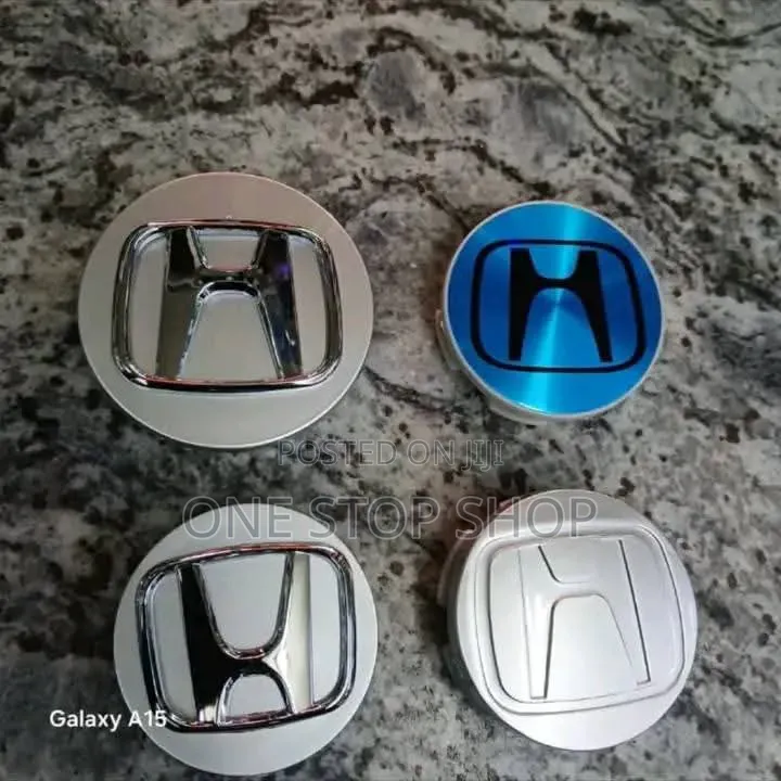 Honda 4pc Replacement Centre Rim Cap Hub in Silver Finish