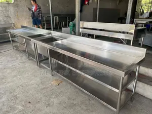 Triple Shelved Ss 360 Stainless Steel Prep Tables