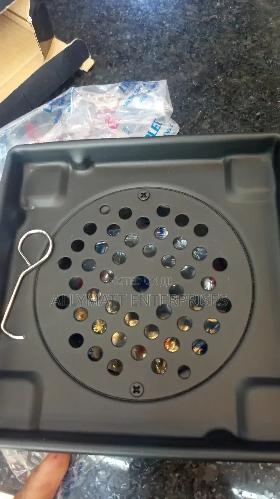 Square Black Floor Drain
