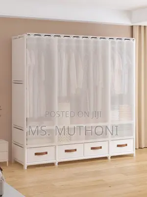 Elegant Heavy Duty Metallic Canvas Wardrobe