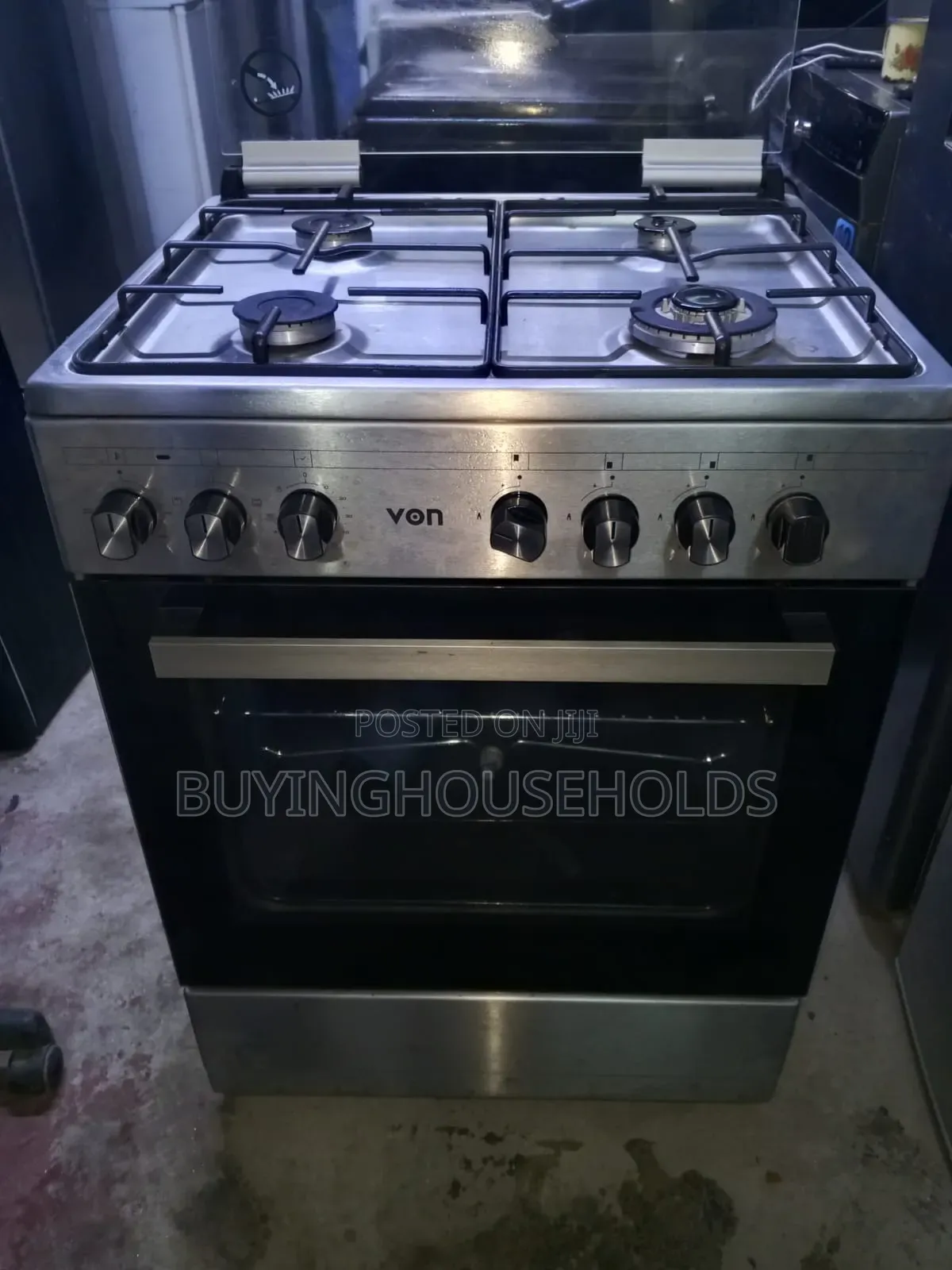 Von 60x60 All Gas Stainless Cooker New!