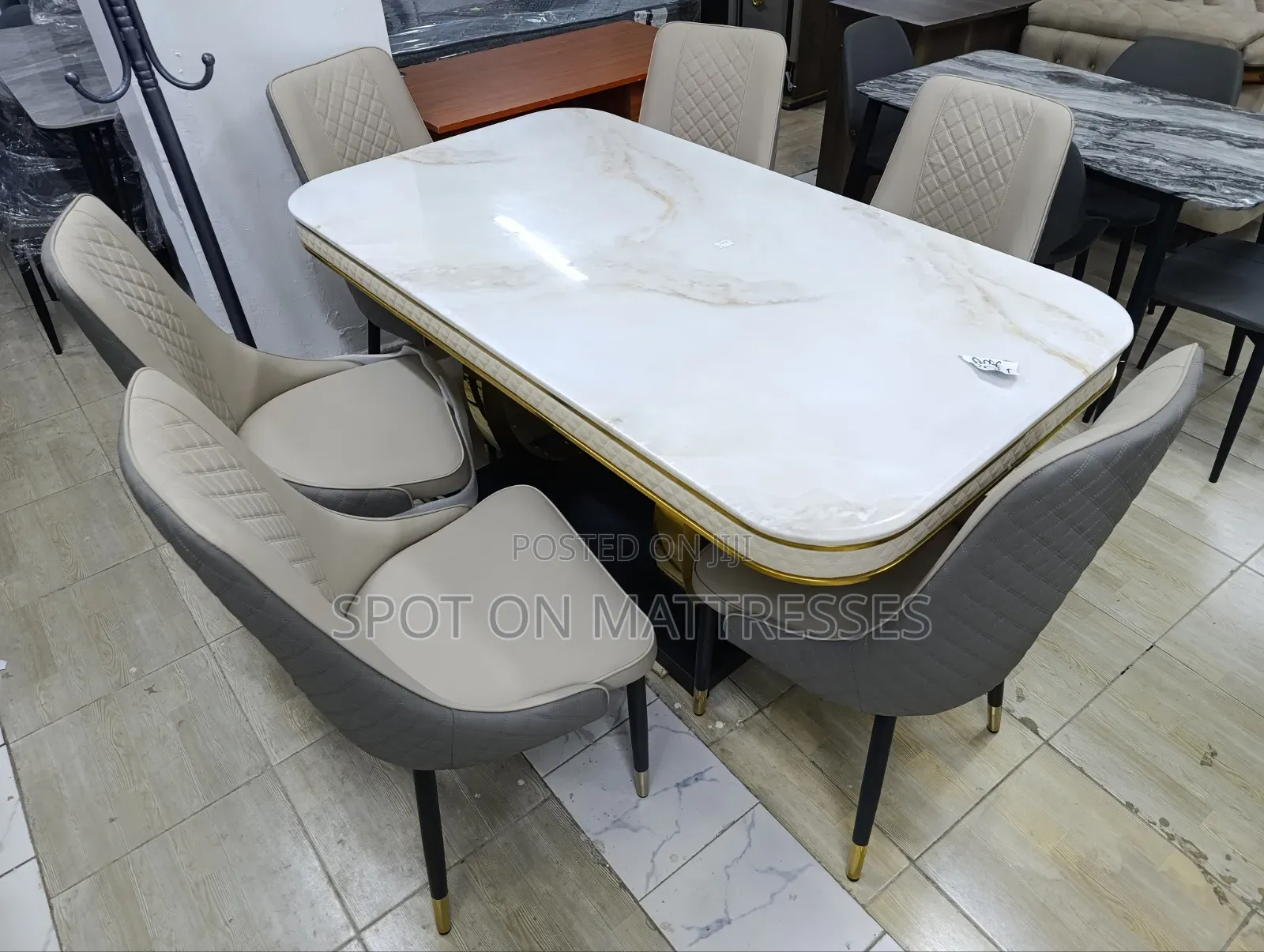 Cutesy! 8-Seater Dining Set With Marble Top Table. Delivery Available!