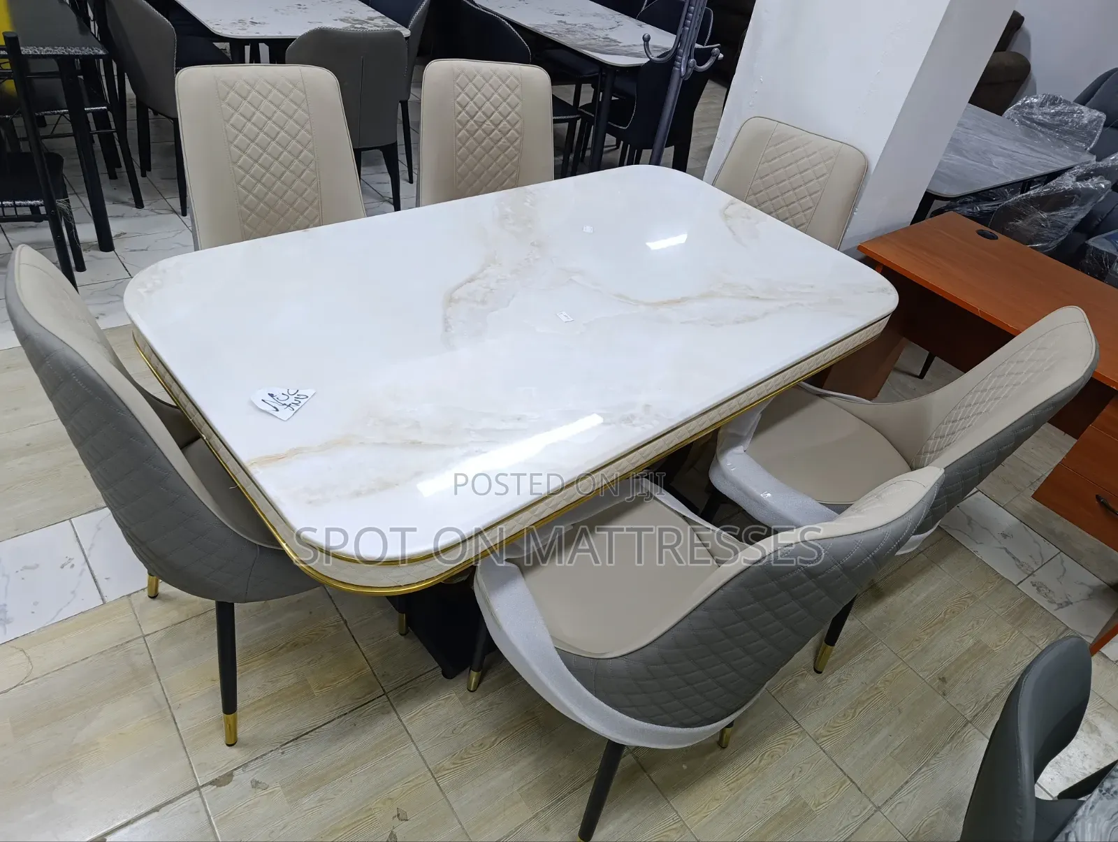 Cutesy! 8-Seater Dining Set With Marble Top Table. Delivery Available!