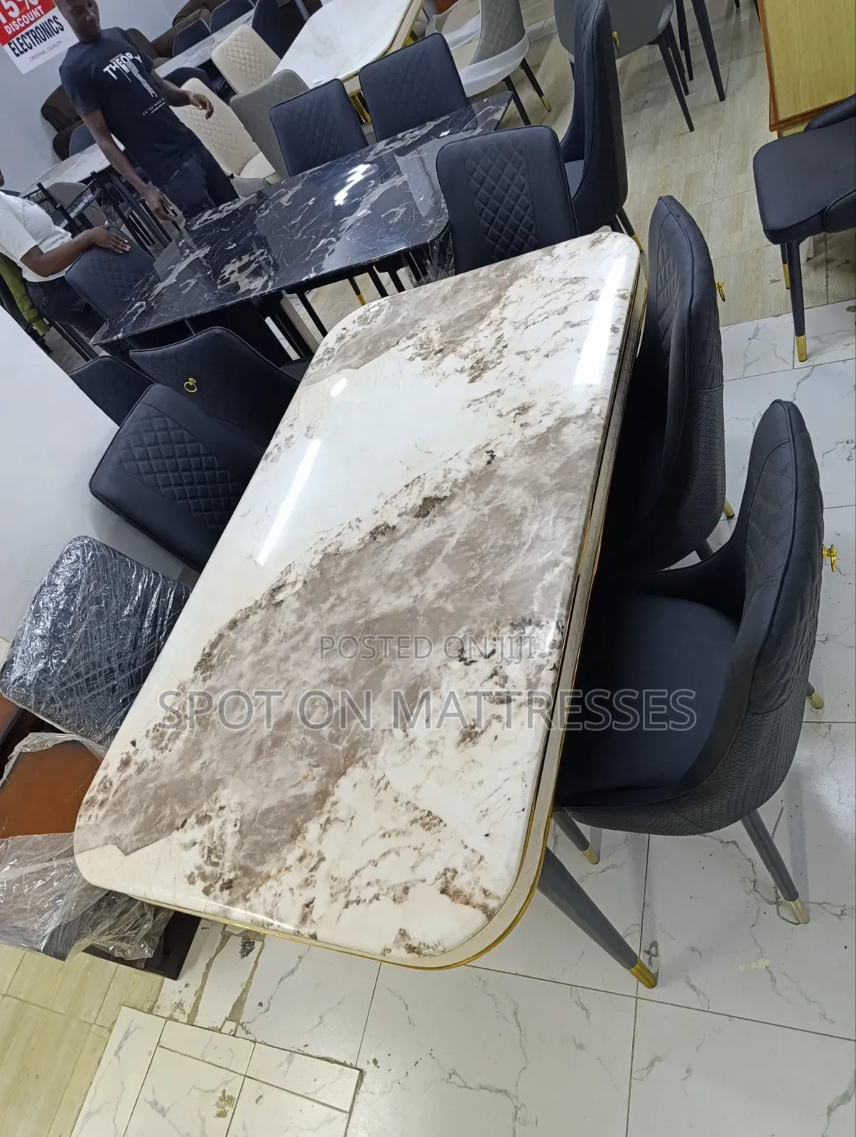 Cutesy! 8-Seater Dining Set With Marble Top Table. Delivery Available!